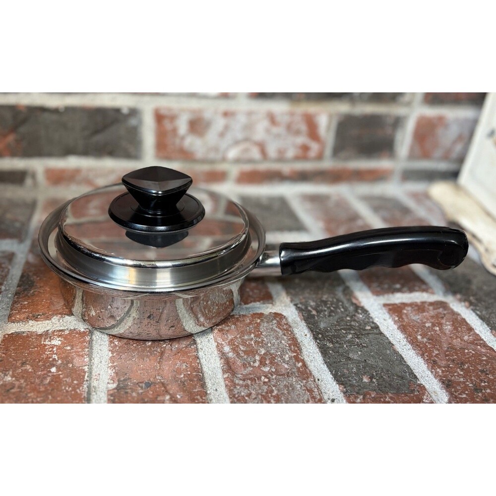 Vtg 1.5qt Vita Craft 18-8 3 Ply Nicromium Stainless Steel Saucepan & Lid 3200